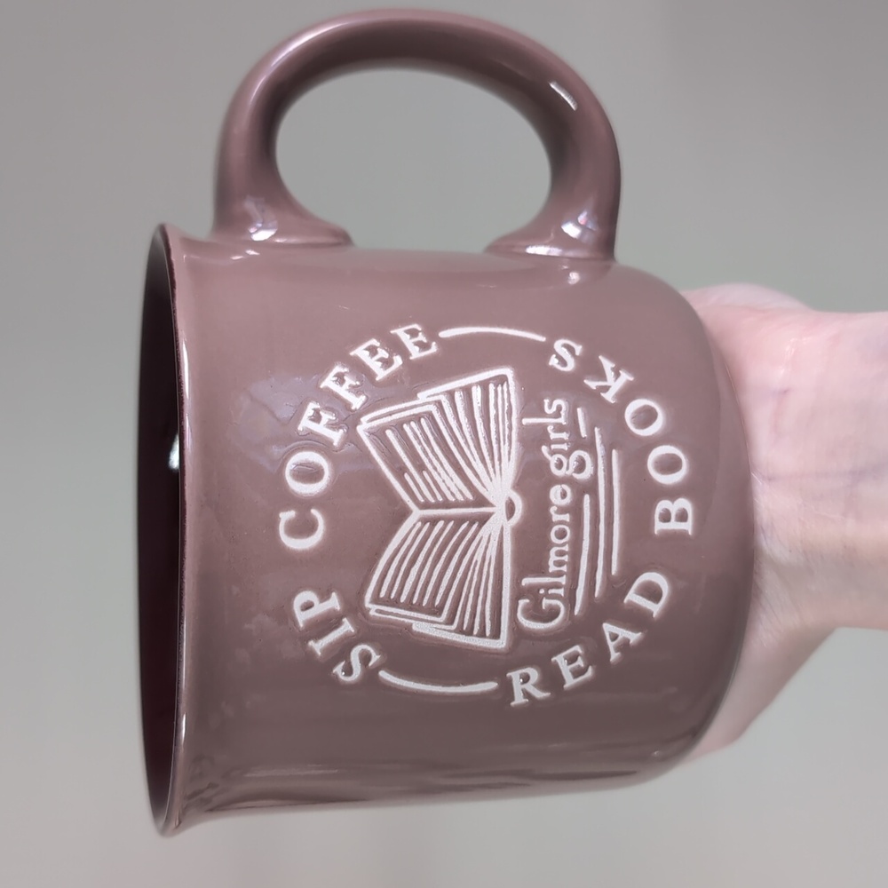 Gilmore Girls SIP COFFEE READ BOOKS Ceramic Oversized Camp Style Mug 📚